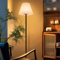 Contemporary Black Metal LED Floor Lamp with Adjustable Shade for Living Room
