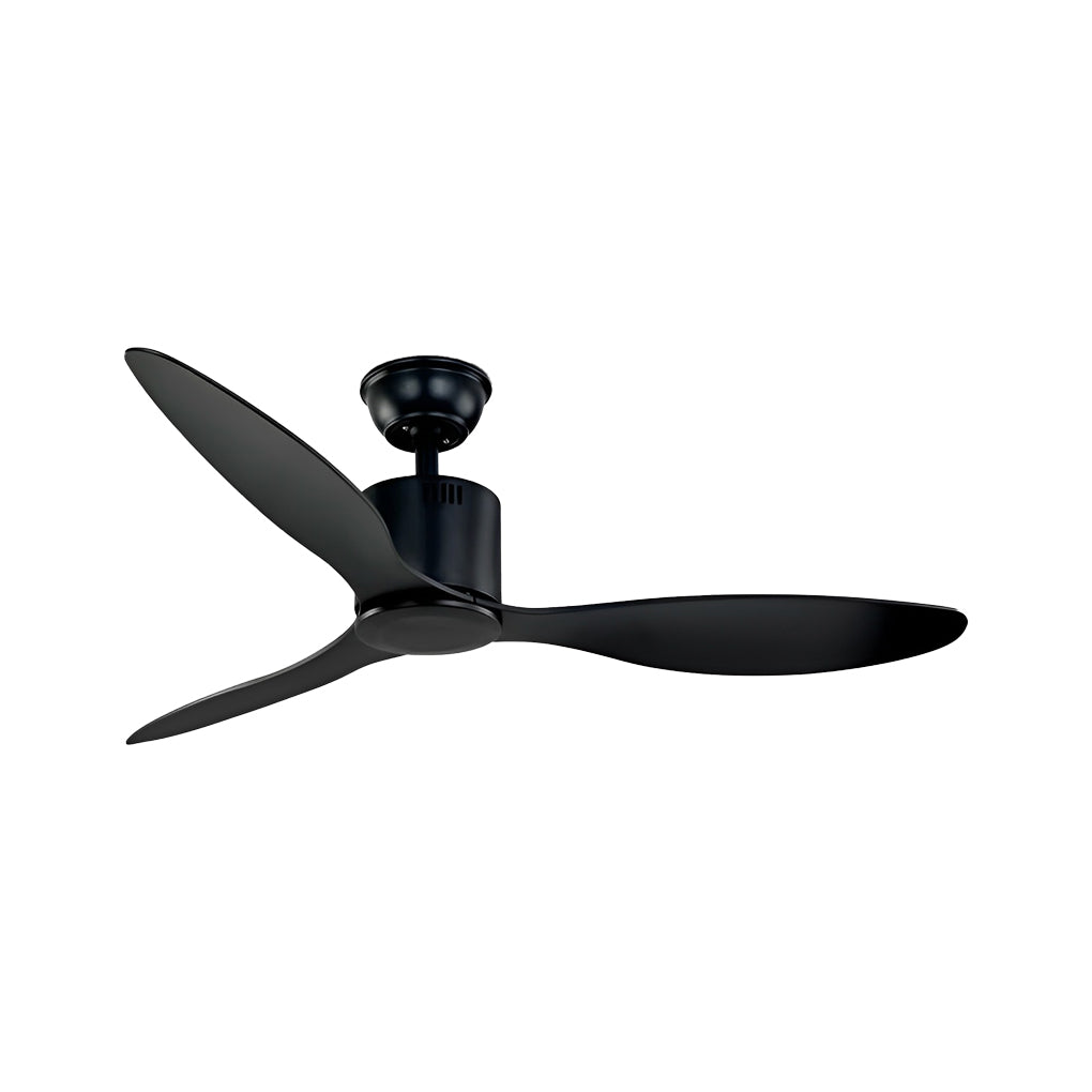 Modern White Ceiling Fan with 3 Blades, LED Lights, and Remote for Living Room