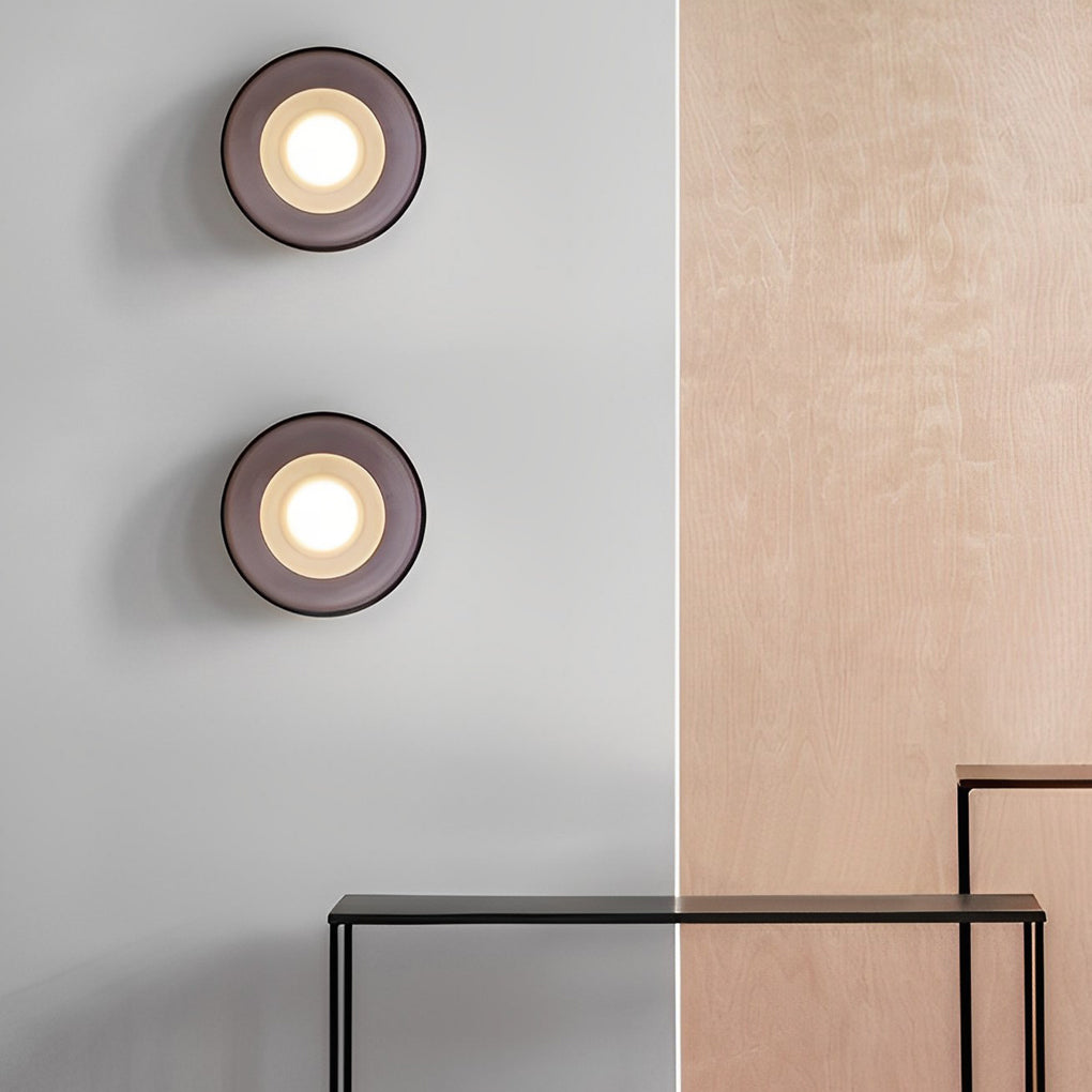 Post Modern Clear Glass LED Wall Sconce for Living Room & Hallway