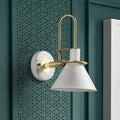 Modern Black Iron Horn-Shaped Wall Sconce for Living Room Decor