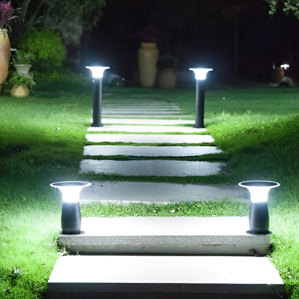 Modern Black 3.5W Solar LED Path Downlights for Outdoor Landscape Lighting