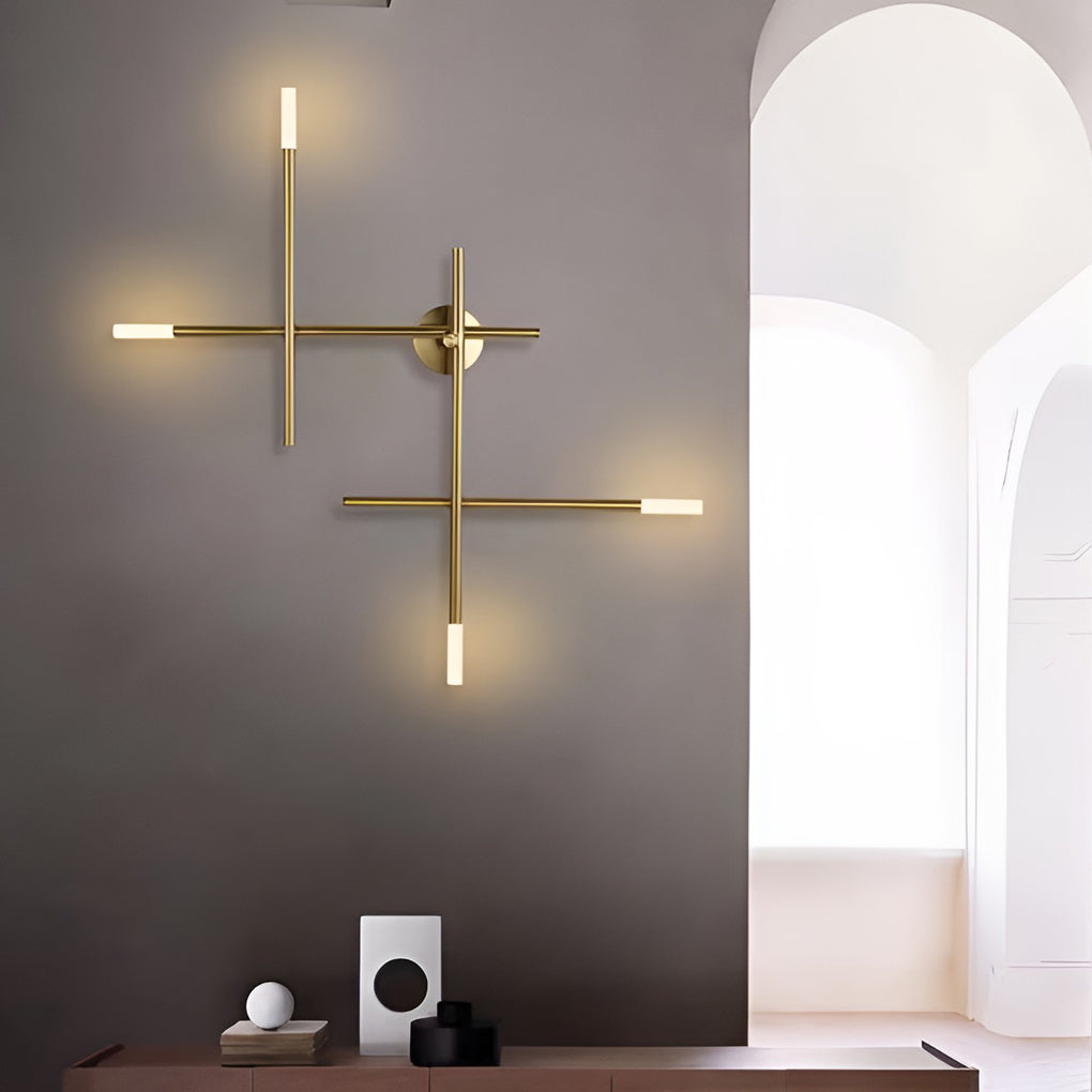 Modern Black Cross LED Wall Sconce Light for Contemporary Home Decor