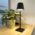 Stylish Aluminum Portable Rechargeable Touch-Control Table Lamp - Grey
