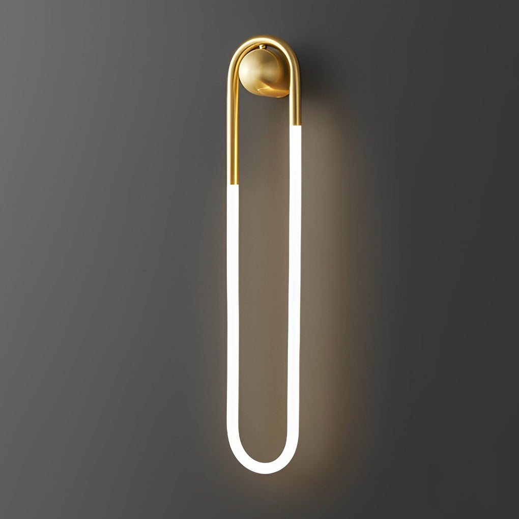 Minimalist Copper LED Wall Lamp with Three-Step Dimming for Modern Interiors