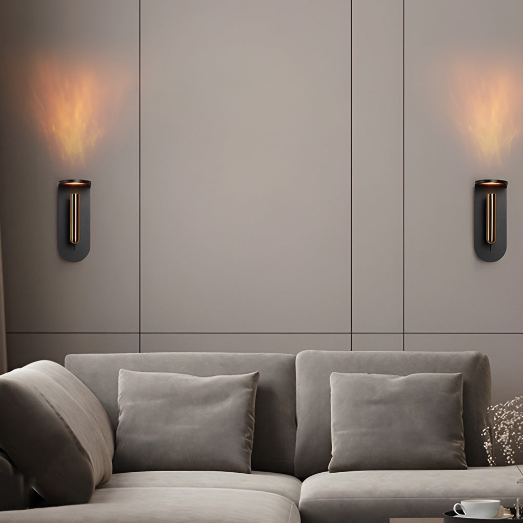 Rustic 3W LED Flame Effect Wall Sconce in Nordic Style for Living Room