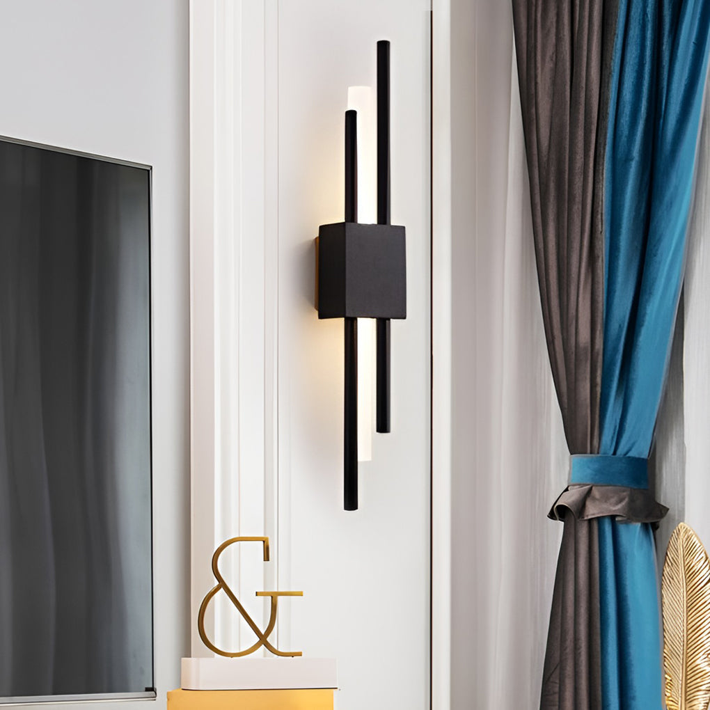 Modern Black LED Up and Down Wall Sconce Lighting for Living Room