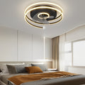 Modern White Bladeless LED Ceiling Fan Light for Living Room, Bedroom