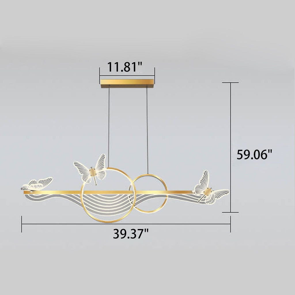Luxury Nordic Style LED Chandelier Pendant Light for Kitchen Island