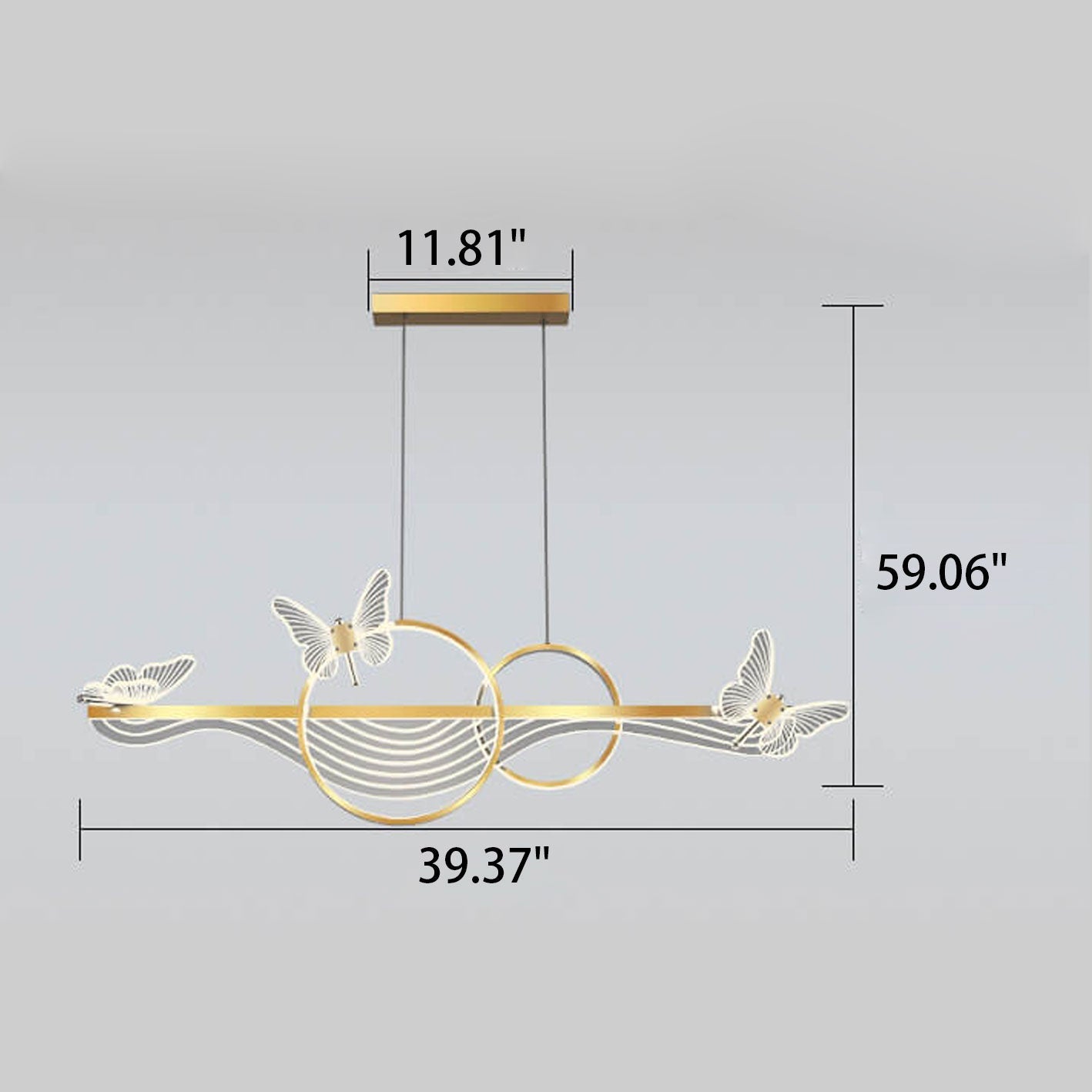 Luxury Nordic Style LED Chandelier Pendant Light for Kitchen Island