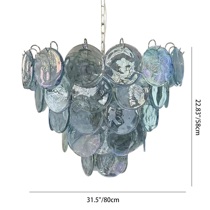 Classic French Floral Iron and Glass Chandelier for Elegant Living Room