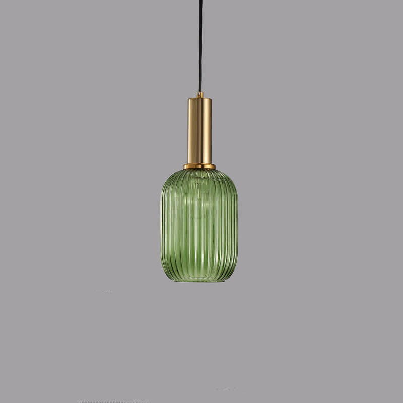 Elegant Minimalist Striped Glass Pendant Light for Modern Living Spaces
