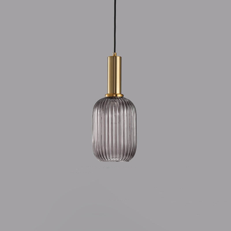 Elegant Minimalist Striped Glass Pendant Light for Modern Living Spaces