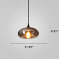 Stylish Smoke Gray Glass LED Pendant Light for Dining Room or Kitchen