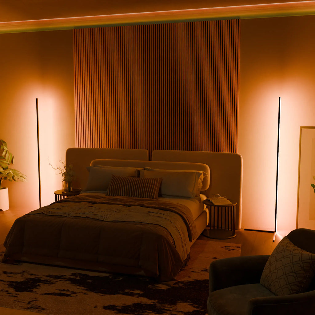 Industrial Black Metal Floor Lamp with Adjustable Shade for Living Room