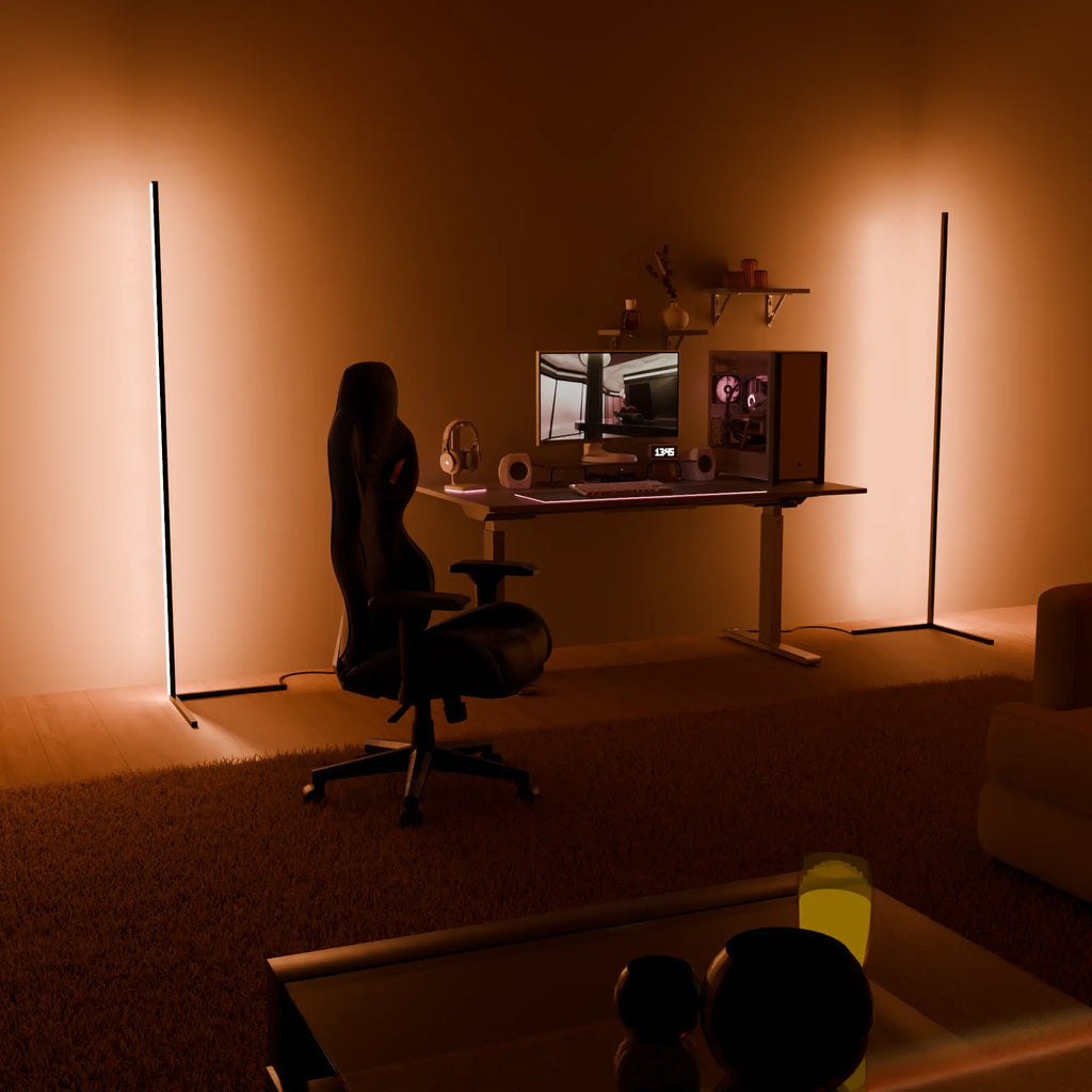 Elegant Modern Black Metal Floor Lamp for Living Room and Bedroom