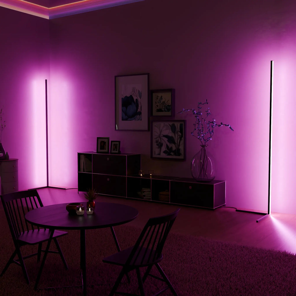 Industrial Black Metal Floor Lamp with Adjustable Shade for Living Room