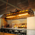 Industrial Black Iron 4-Light Chandelier for Dining Room Island Lighting