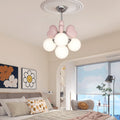 Nordic Cream Heart-Shaped Resin Pendant Chandelier for Living Room