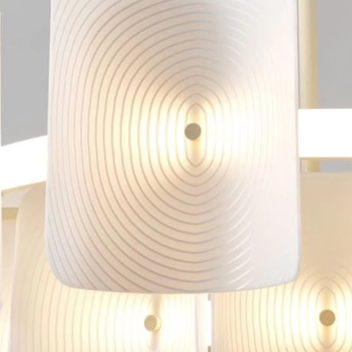 Elegant Traditional Japanese Aluminum Dome LED Chandelier for Living Room