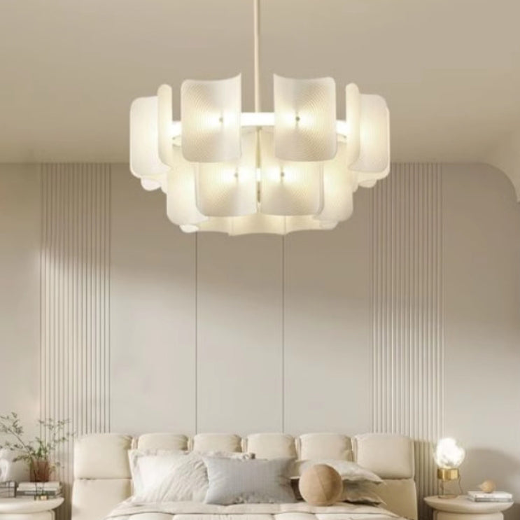 Elegant Traditional Japanese Aluminum Dome LED Chandelier for Living Room