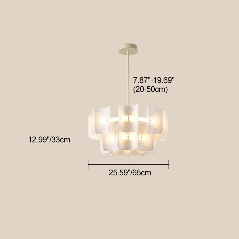 Elegant Traditional Japanese Aluminum Dome LED Chandelier for Living Room