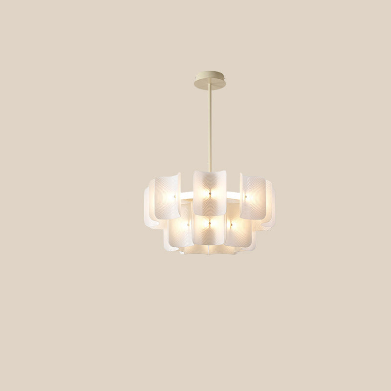Elegant Traditional Japanese Aluminum Dome LED Chandelier for Living Room
