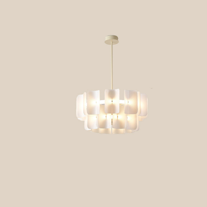 Elegant Traditional Japanese Aluminum Dome LED Chandelier for Living Room