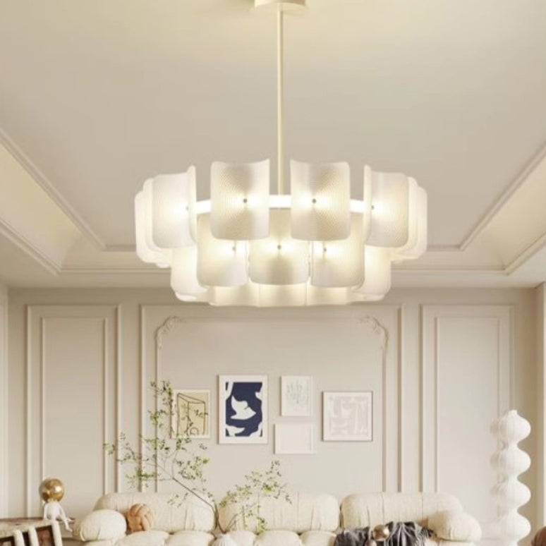 Elegant Traditional Japanese Aluminum Dome LED Chandelier for Living Room