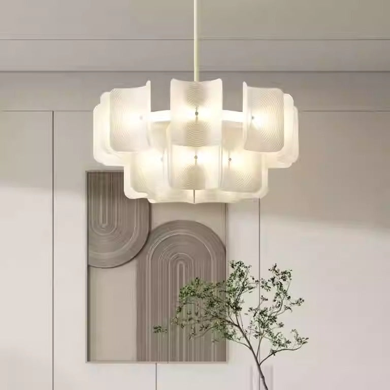 Elegant Traditional Japanese Aluminum Dome LED Chandelier for Living Room