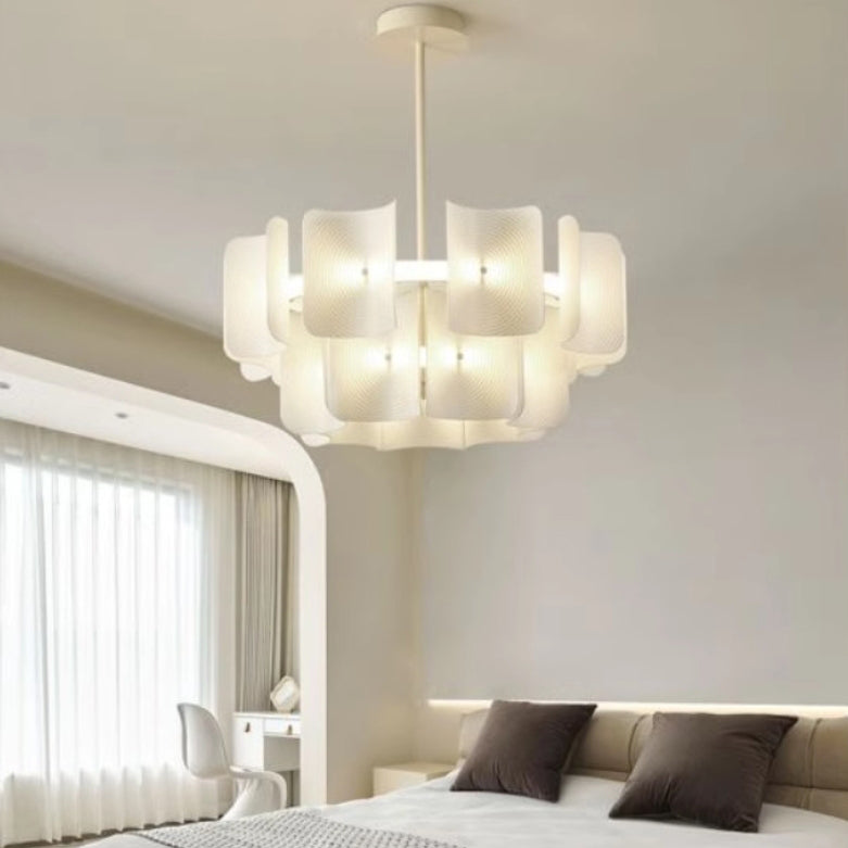 Elegant Traditional Japanese Aluminum Dome LED Chandelier for Living Room