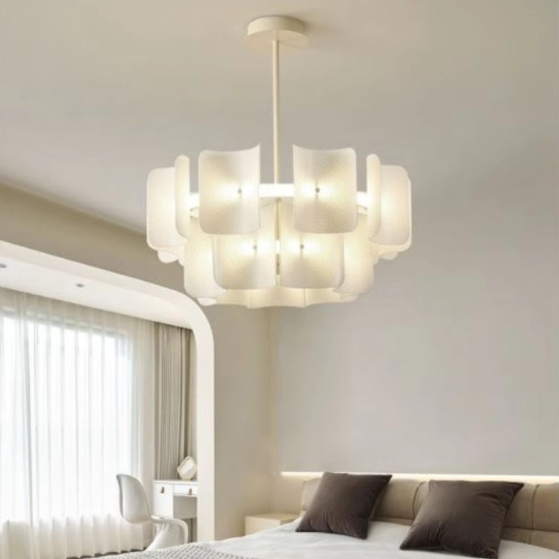 Elegant Traditional Japanese Aluminum Dome LED Chandelier for Living Room
