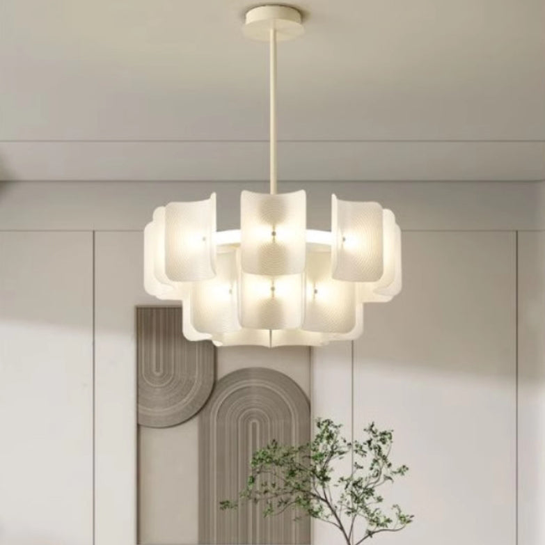 Elegant Traditional Japanese Aluminum Dome LED Chandelier for Living Room