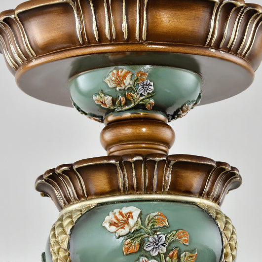 European Floral Resin & Glass Petal Chandeliers for Living Room Decor