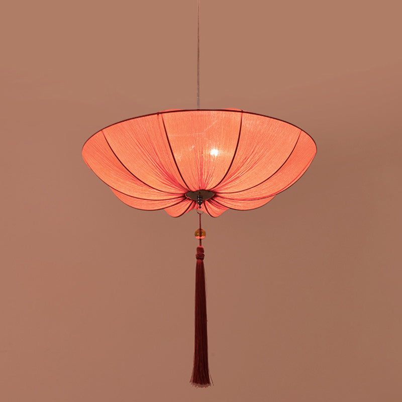 Elegant Lotus Petal Fabric Iron Chandeliers for Dining Room Decor