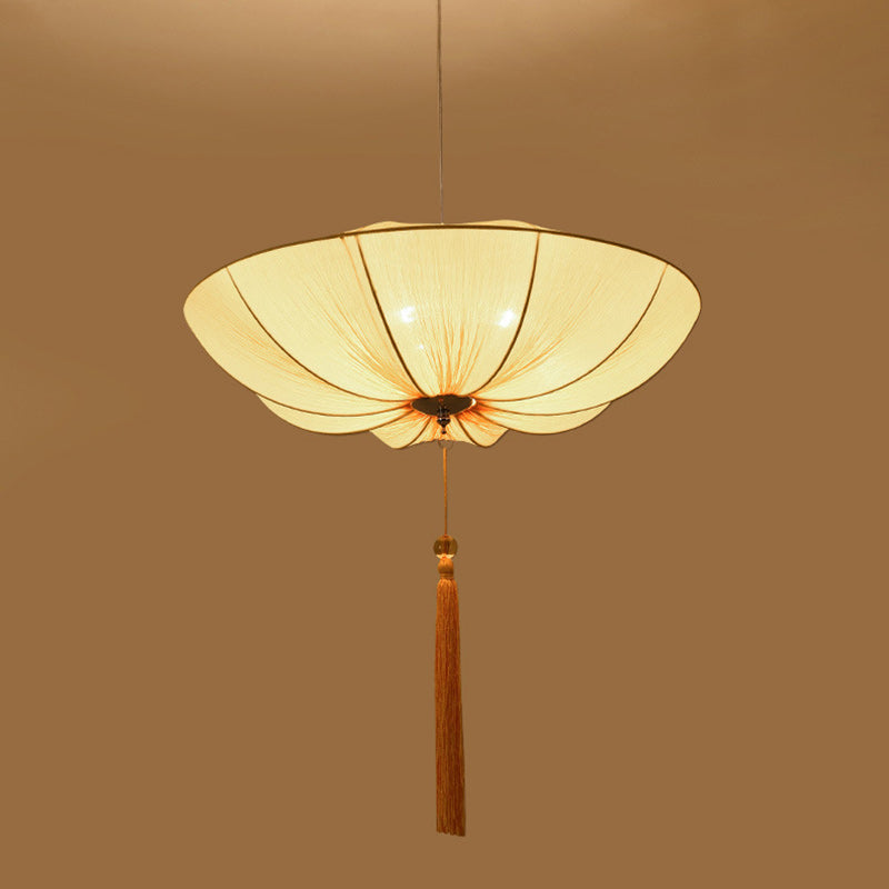 Elegant Lotus Petal Fabric Iron Chandeliers for Dining Room Decor