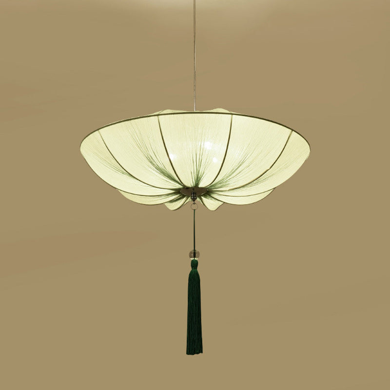 Elegant Lotus Petal Fabric Iron Chandeliers for Dining Room Decor