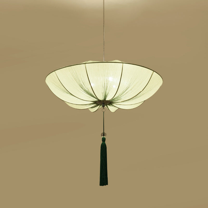 Elegant Lotus Petal Fabric Iron Chandeliers for Dining Room Decor