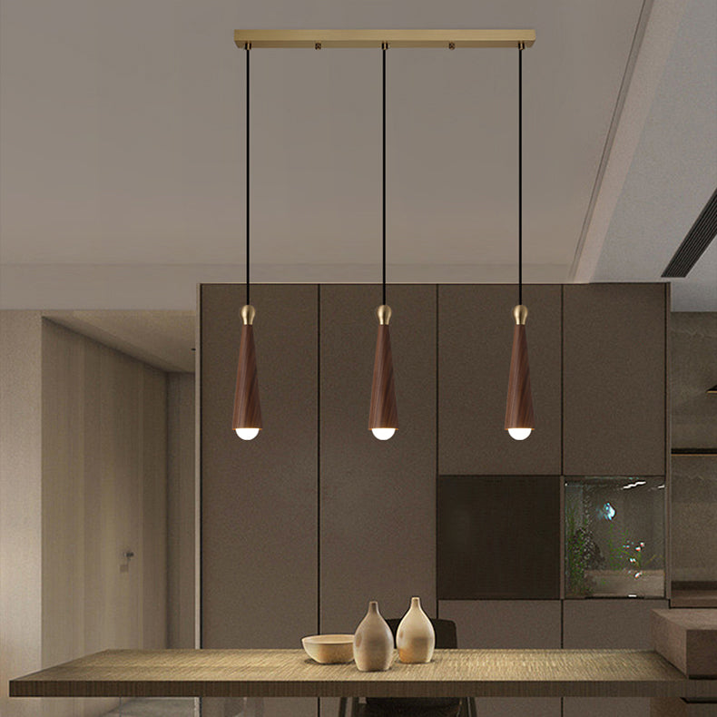 Modern Copper Dome LED Chandelier Pendant Light for Dining Room