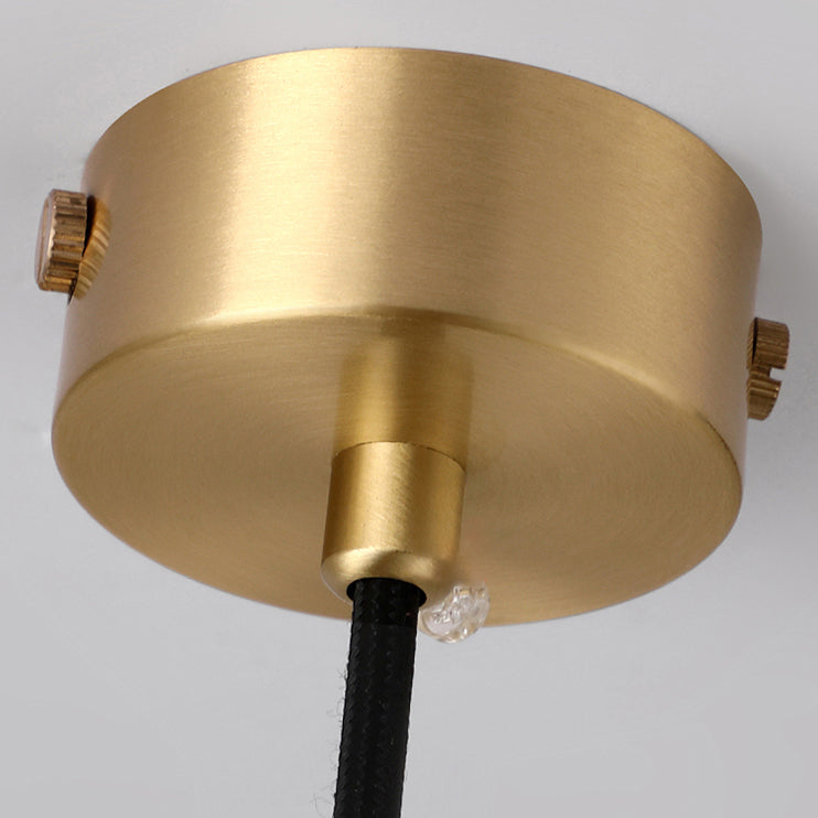 Modern Copper Dome LED Chandelier Pendant Light for Dining Room
