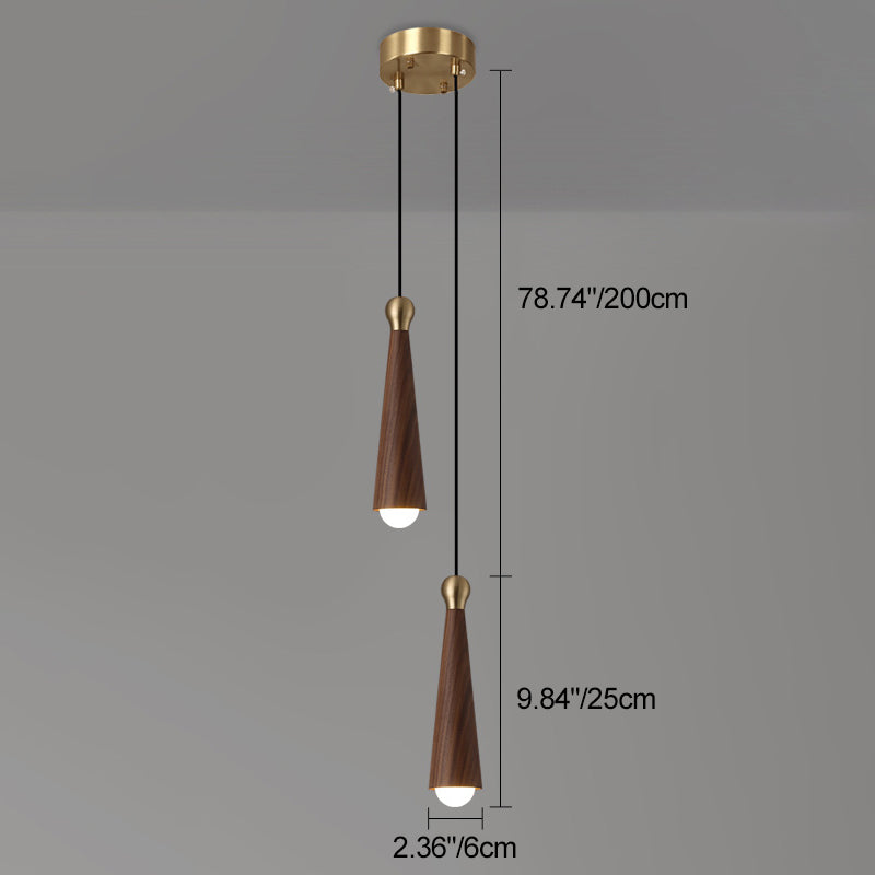 Modern Copper Dome LED Chandelier Pendant Light for Dining Room
