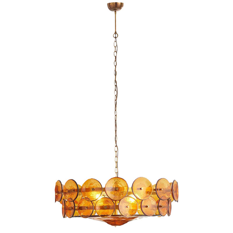 Elegant Iron and Glass French Dome Chandelier for Living Room 8/10 Light