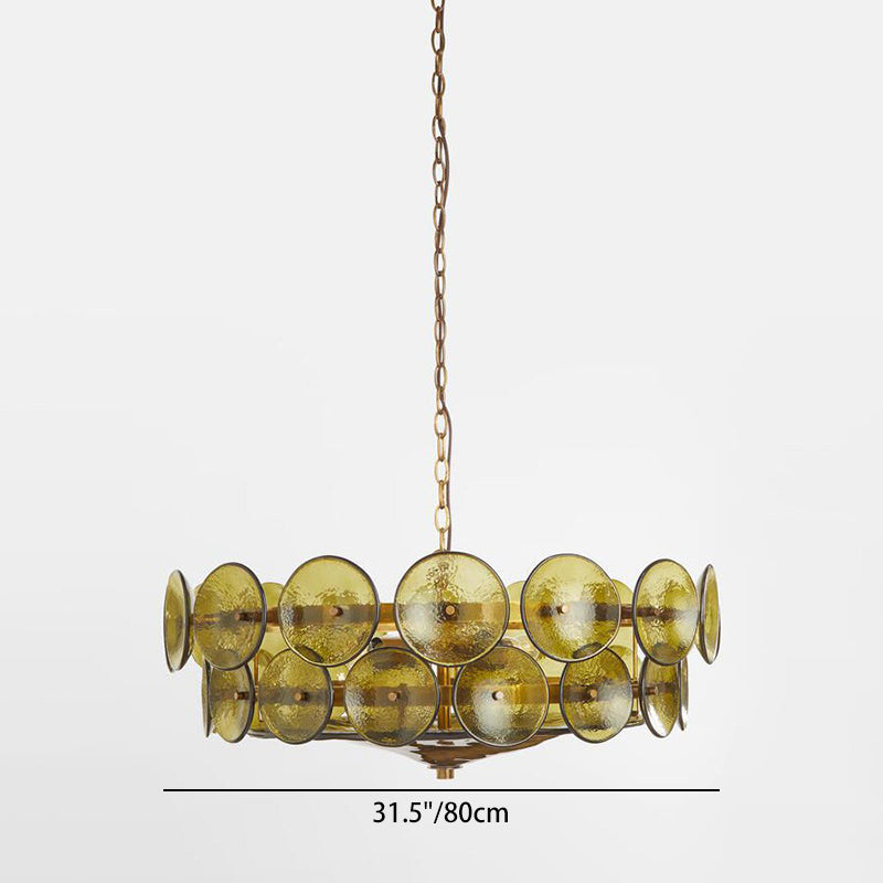 Elegant Iron and Glass French Dome Chandelier for Living Room 8/10 Light