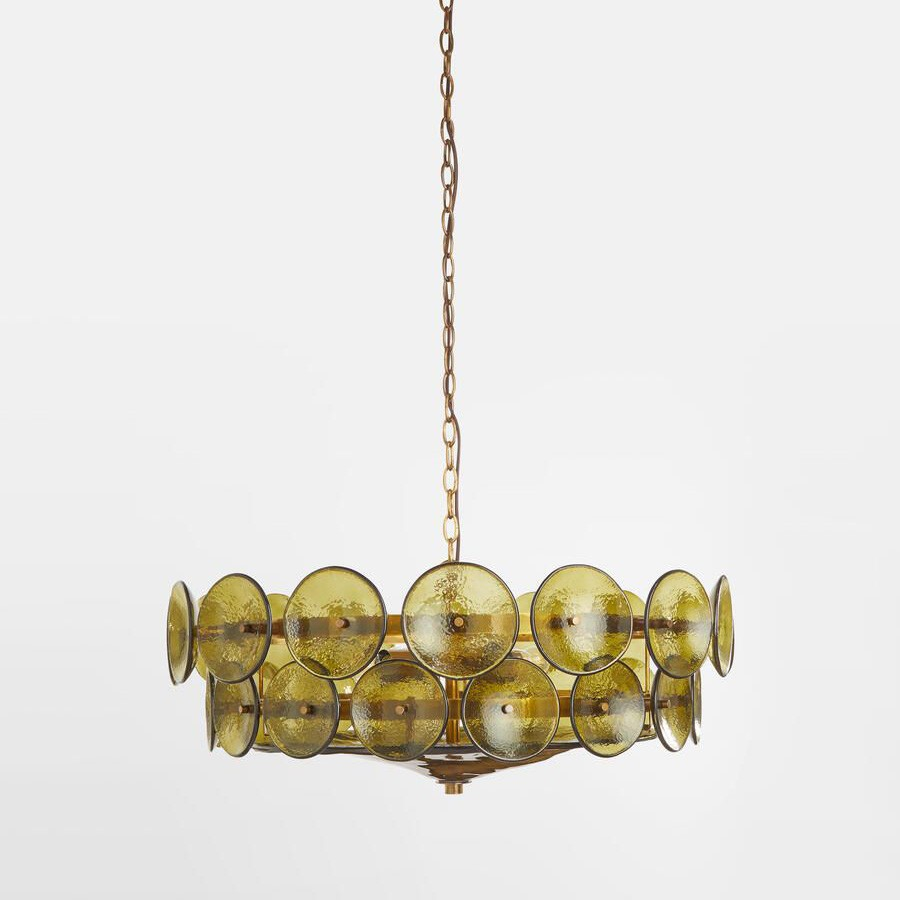 Elegant Iron and Glass French Dome Chandelier for Living Room 8/10 Light