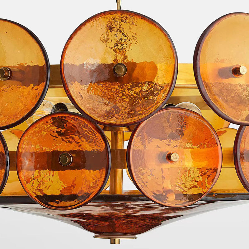 Elegant Iron and Glass French Dome Chandelier for Living Room 8/10 Light