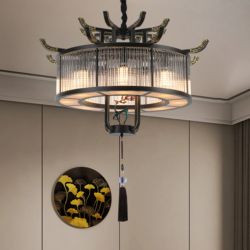 Elegant Traditional Chinese Crystal Iron Chandelier for Dining Room
