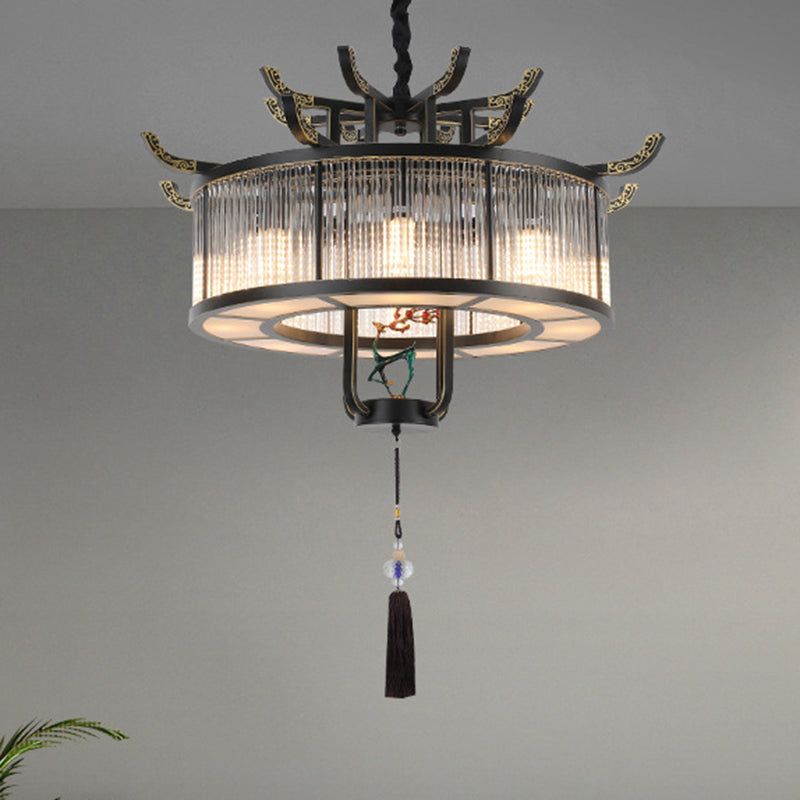 Elegant Traditional Chinese Crystal Iron Chandelier for Dining Room