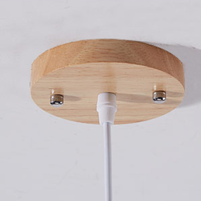 Elegant Japanese Square Bamboo PVC Chandelier for Dining Room Lighting