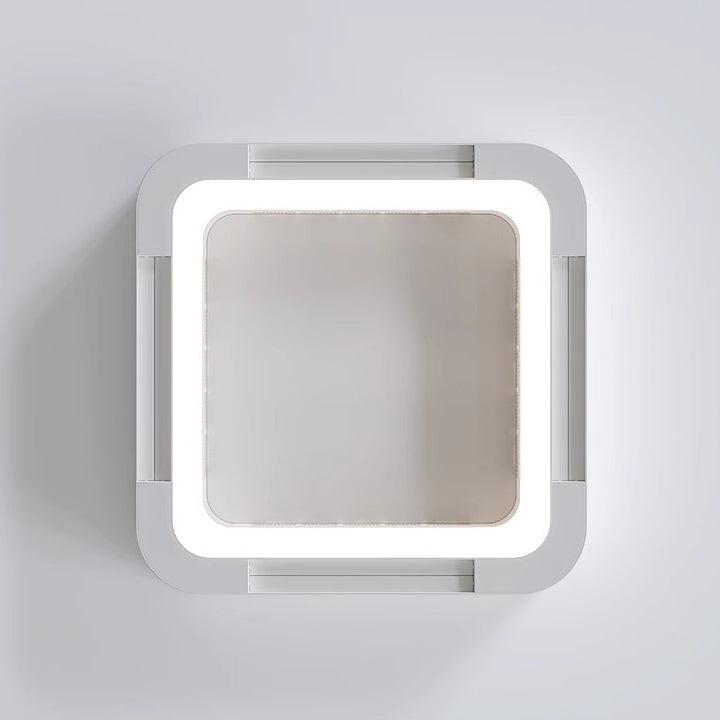 White Acrylic Square LED Ceiling Fan Light Chandelier for Bedrooms