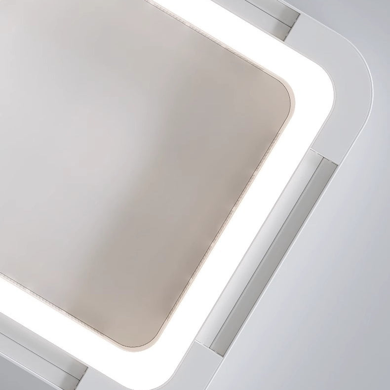 White Acrylic Square LED Ceiling Fan Light Chandelier for Bedrooms