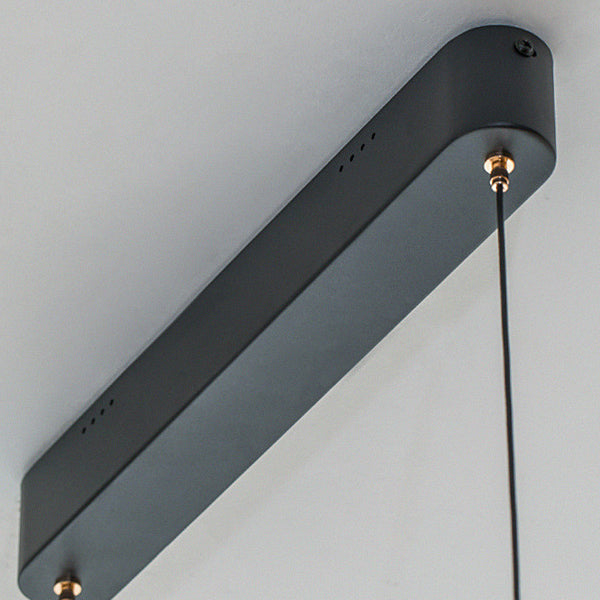 Sleek Aluminum Acrylic Linear LED Chandelier for Dining Room Island